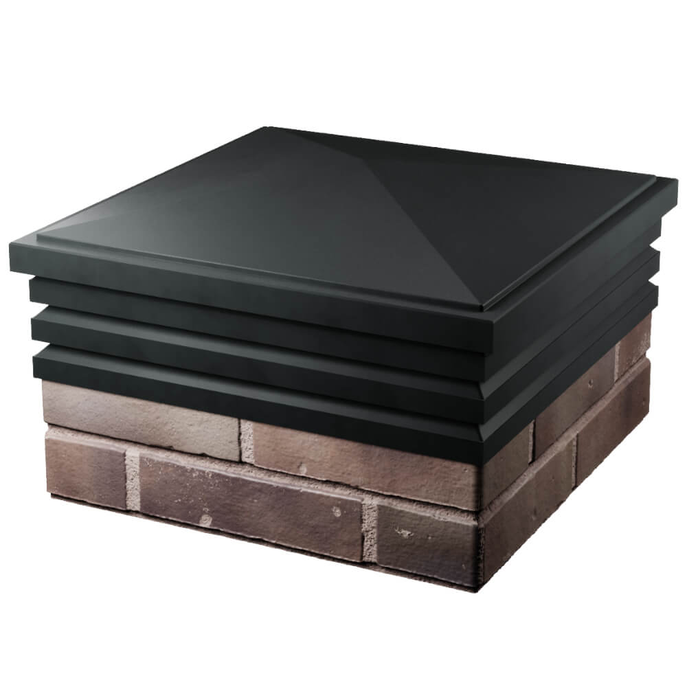 Колпак Zking Бона ХайТек Черный на столб 2х2 кирпича (513х513мм) в Пензе фото