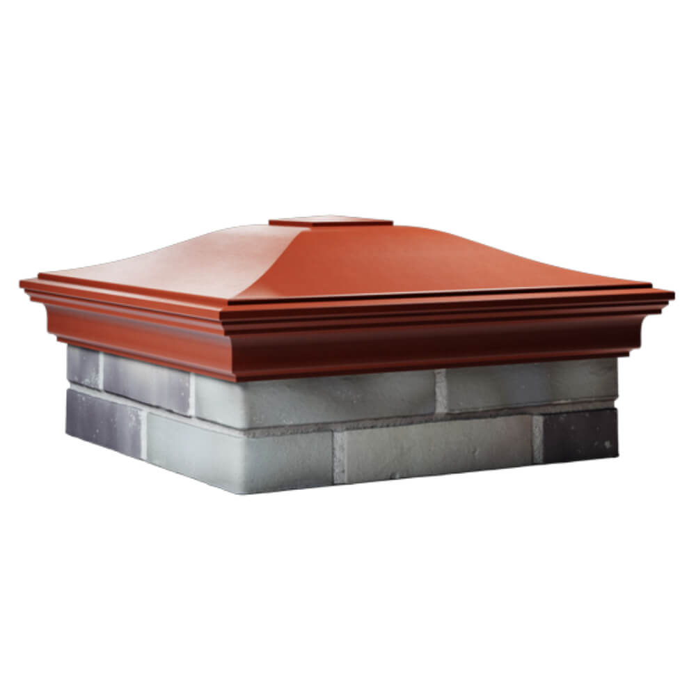 Колпак Zking Монблан Красный на столб 2х2 кирпича (515х515мм) в Пензе фото