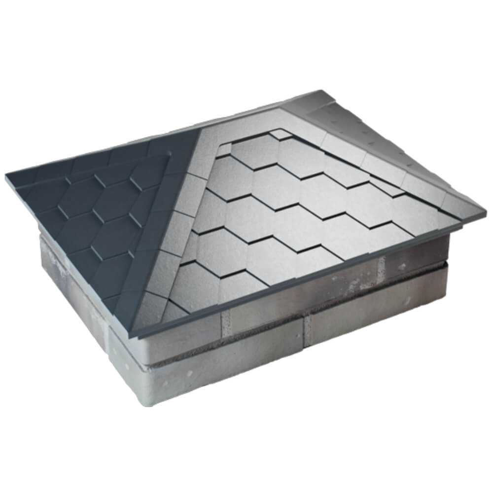 Колпак Zking Эверест Серый на столб 2х1.5 кирпича (520х390мм) Пенза фото