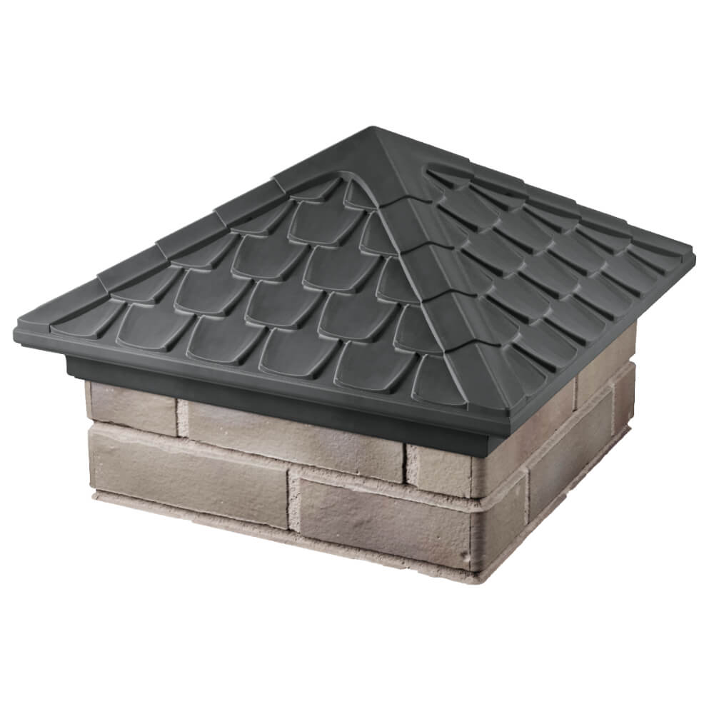 Колпак Zking Эльбрус Серый на столб 1.5х1.5 кирпича (385х385мм) в Пензе фото