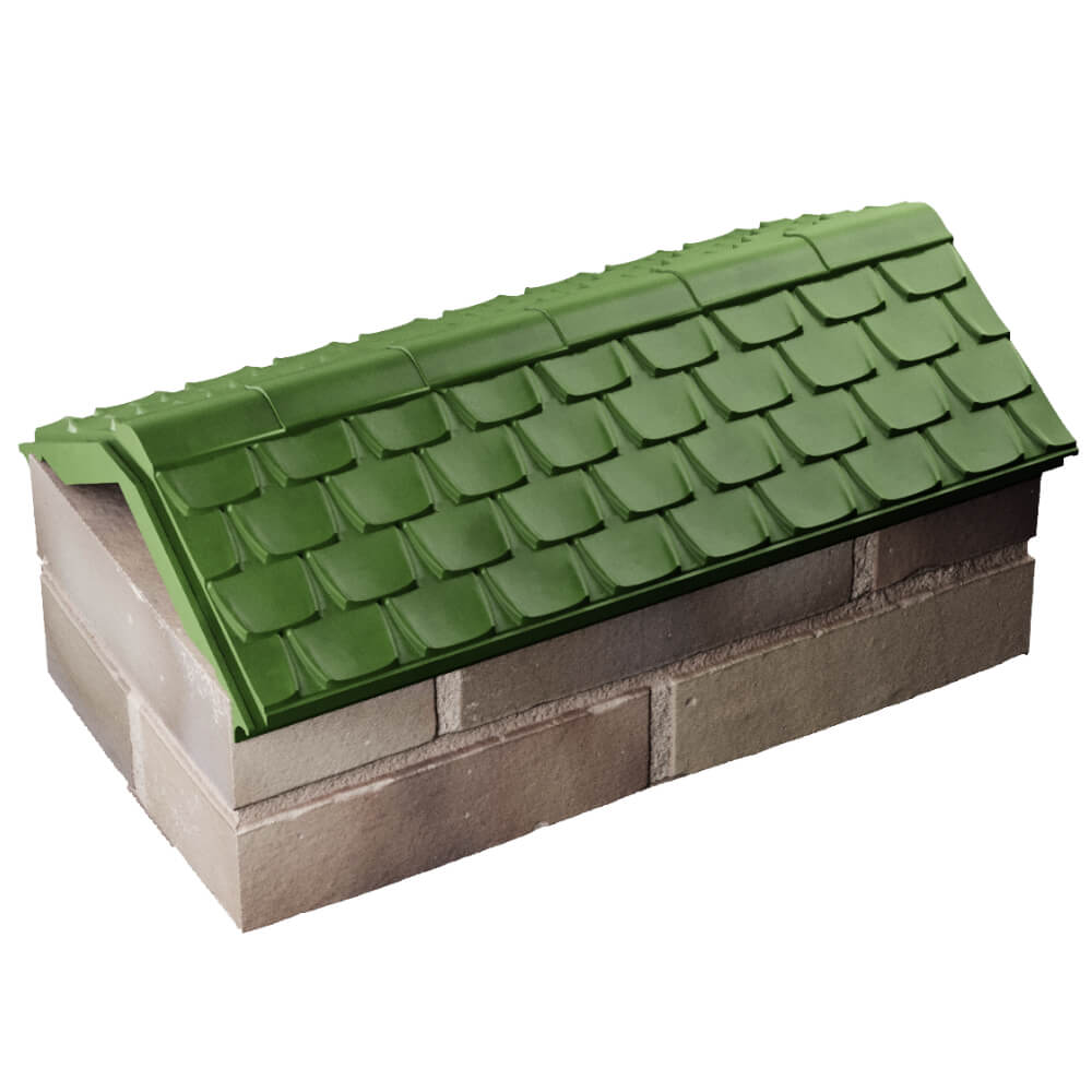 Парапет Zking Эльбрус Зеленый с посадкой на 1 кирпич (255мм) в Пензе фото