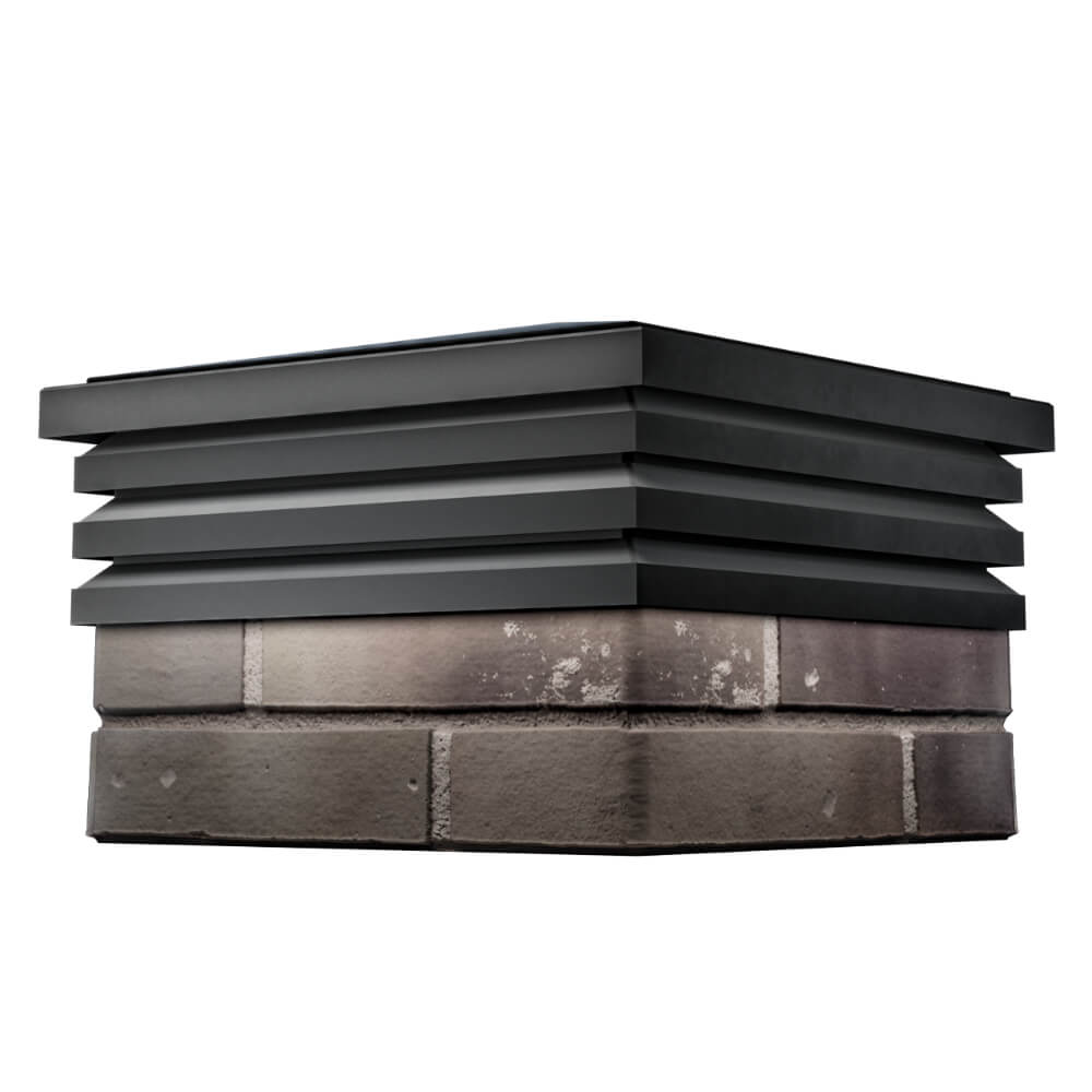 Колпак Zking Бона ХайТек Черный на столб 1.5х1.5 кирпича (385х385мм) в Пензе фото