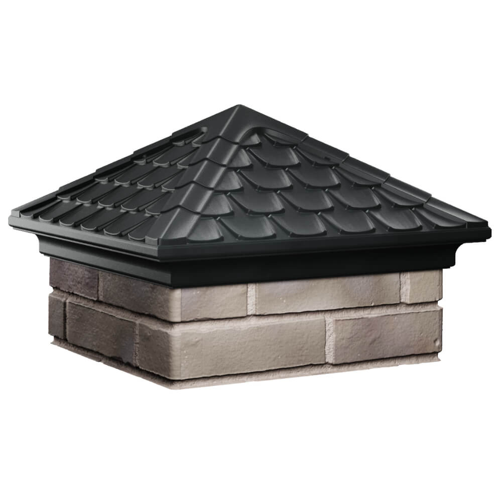 Колпак Zking Эльбрус Черный на столб 1.5х1.5 кирпича (385х385мм) в Пензе фото