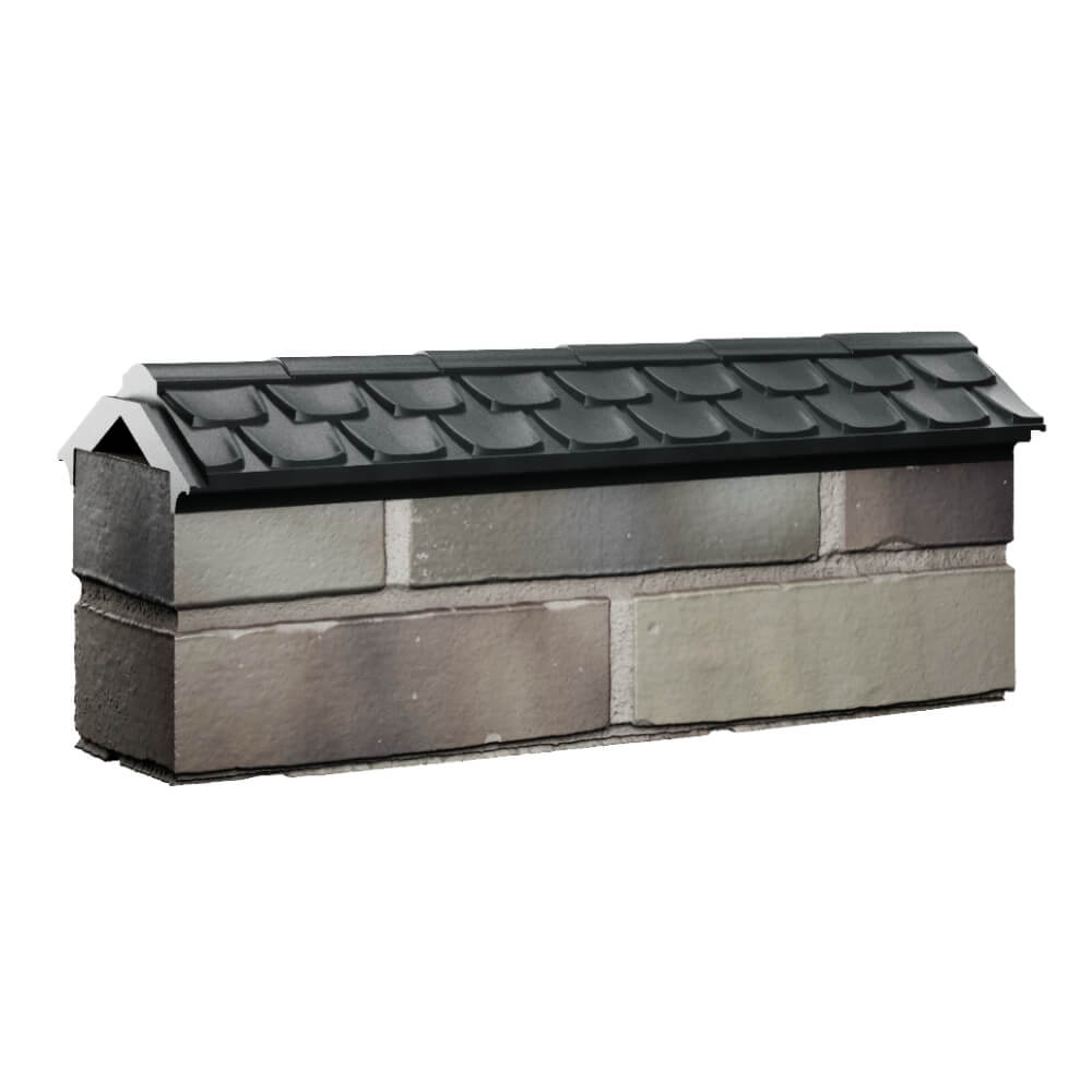 Парапет Zking Эльбрус Черный с посадкой на 0.5 кирпича (130мм) Пенза фото