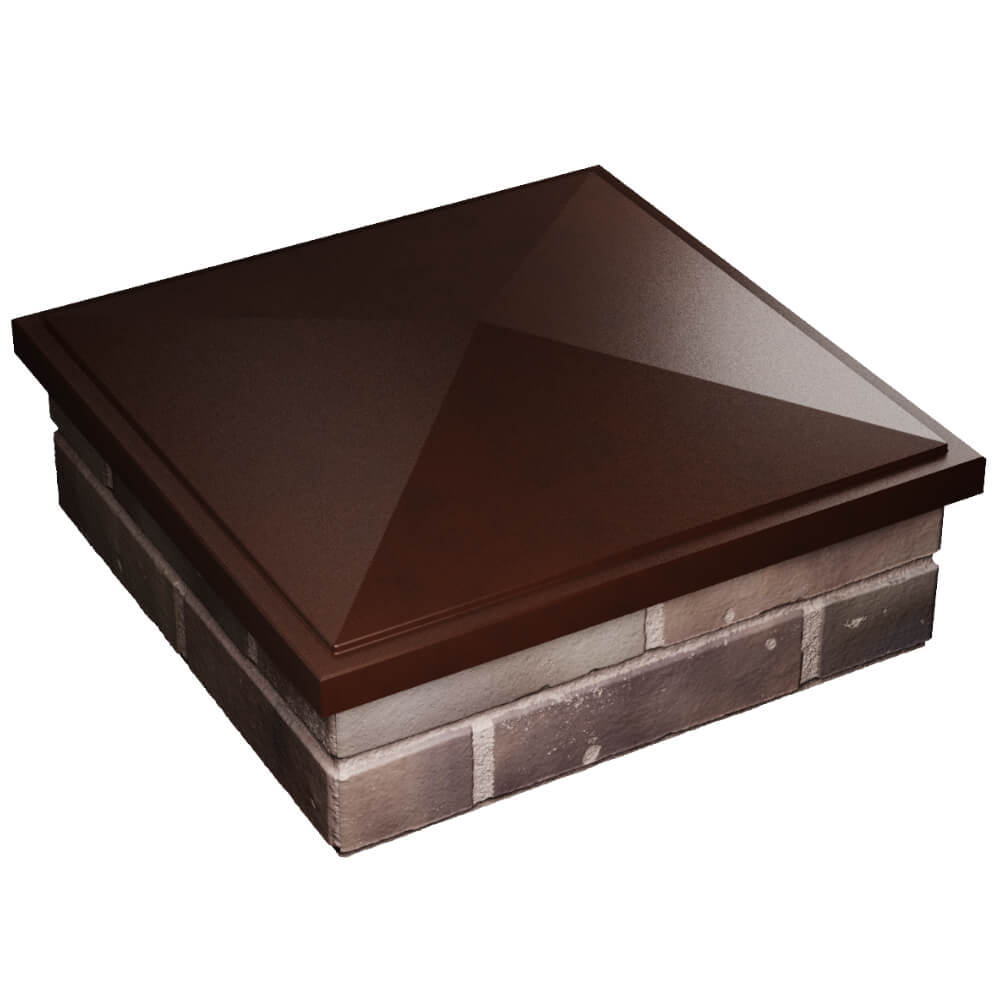 Колпак Zking БонаМоно Коричневый на столб 2х2 кирпича (515х515, 530х530мм) в Пензе фото