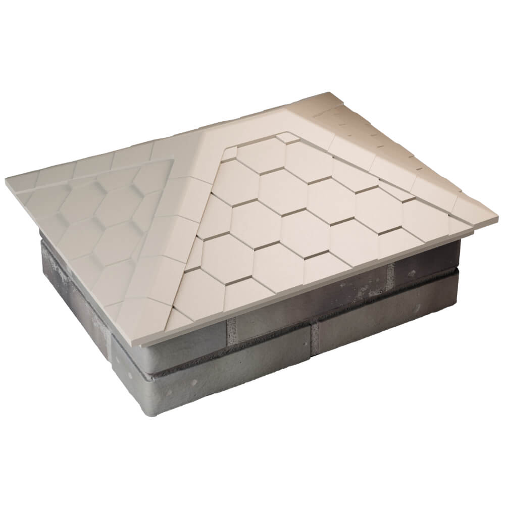 Колпак Zking Эверест Бежевый на столб 2х1.5 кирпича (520х390мм) Пенза фото