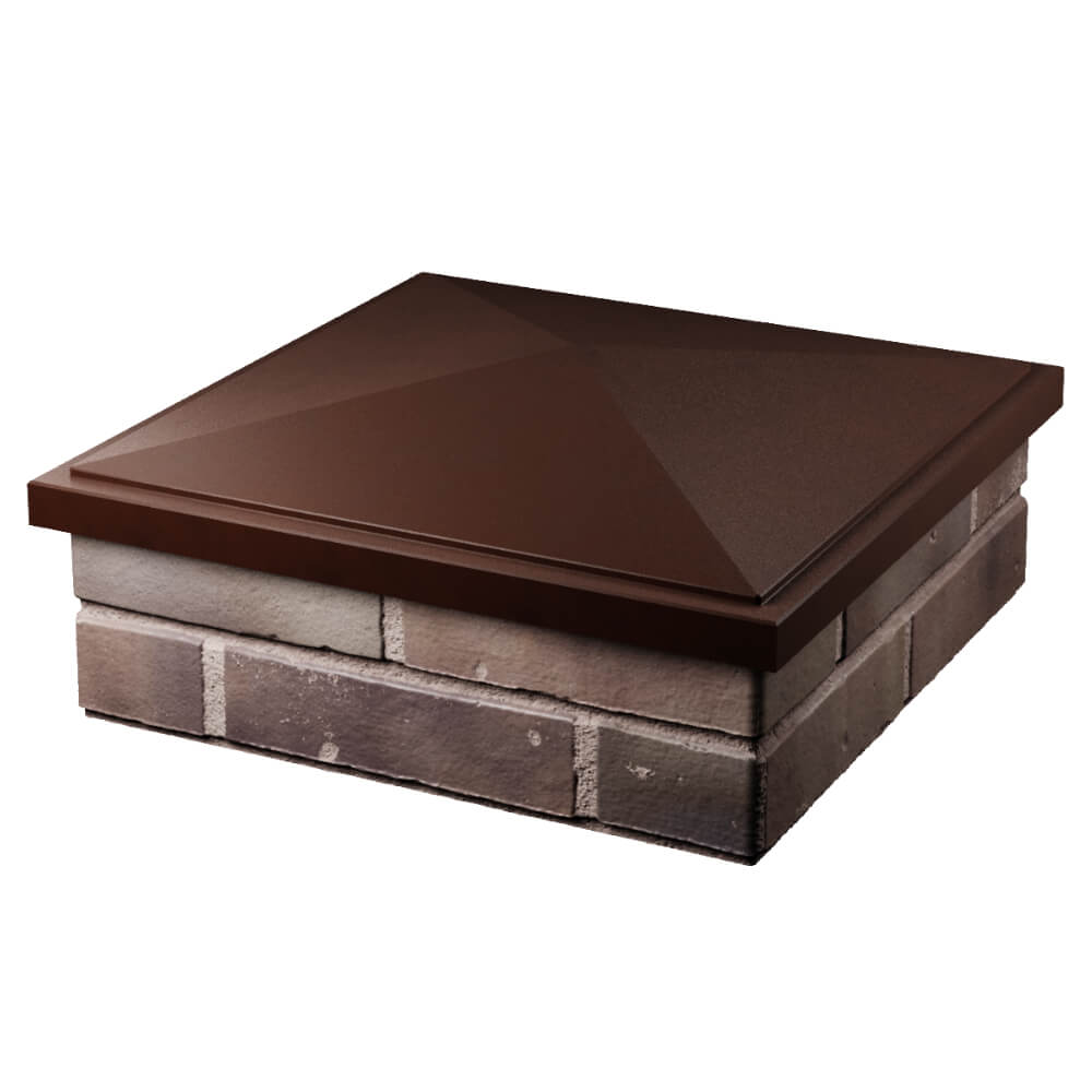 Колпак Zking БонаМоно Коричневый на столб 2х2 кирпича (515х515, 530х530мм) в Пензе фото