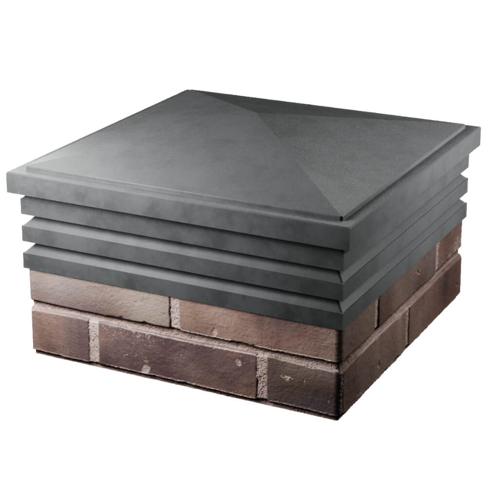 Колпак Zking Бона ХайТек Серый на столб 2х2 кирпича (513х513мм) в Пензе фото