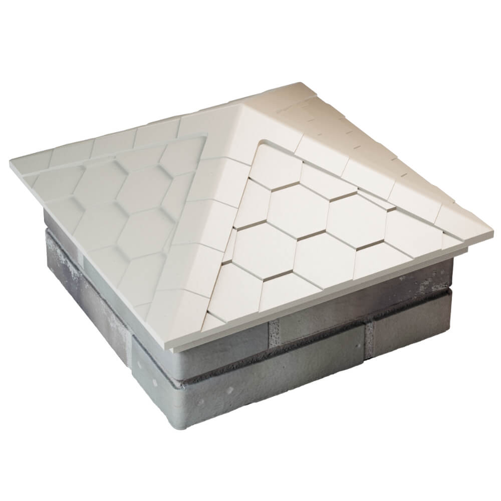 Колпак Zking Эверест Бежевый на столб 1.5х1.5 кирпича (390х390мм) в Пензе фото