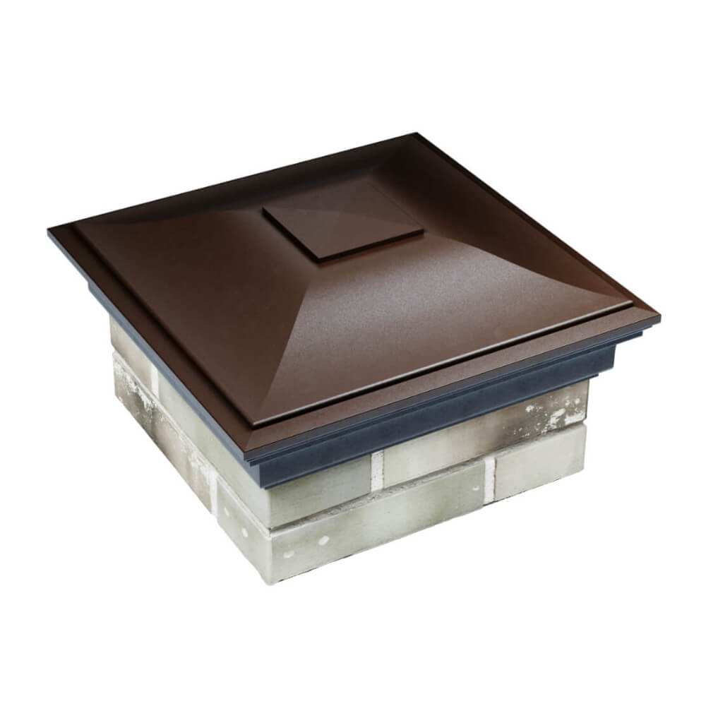 Колпак Zking Монблан Коричневый на столб 1.5х1.5 еврокирпича 0.7НФ (355х355мм) в Пензе фото