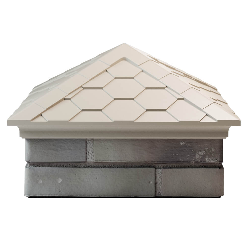 Колпак Zking Эверест Бежевый на столб 1.5х1.5 кирпича (390х390мм) Пенза фото