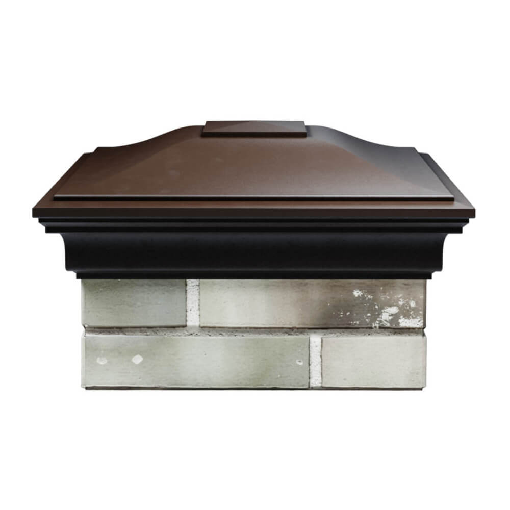 Колпак Zking Монблан Коричневый на столб 1.5х1.5 еврокирпича 0.7НФ (355х355мм) Пенза фото