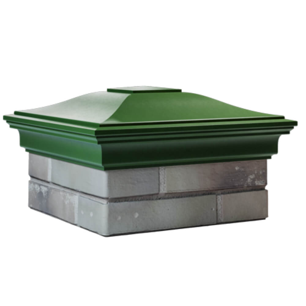 Колпак Zking Монблан Зеленый на столб 1.5х1.5 кирпича (385х385мм) в Пензе фото