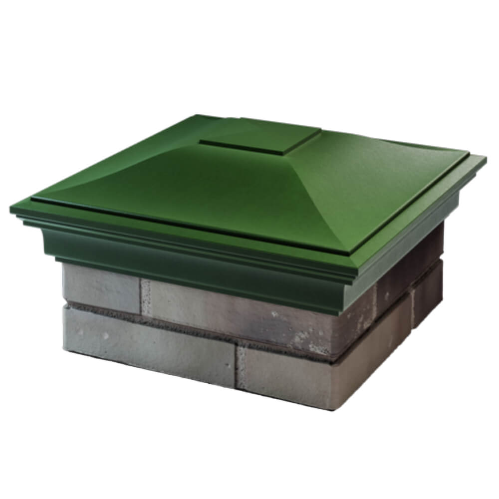 Колпак Zking Монблан Зеленый на столб 1.5х1.5 кирпича (385х385мм) в Пензе фото