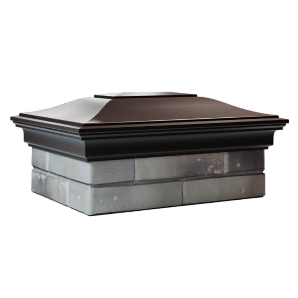 Колпак Zking Монблан Коричневый на столб 2х1.5 кирпича (515х385мм) в Пензе фото