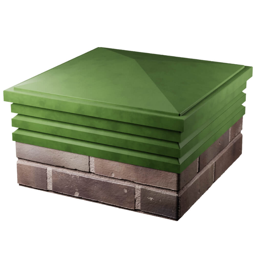 Колпак Zking Бона ХайТек Зеленый на столб 2х2 кирпича (513х513мм) в Пензе фото