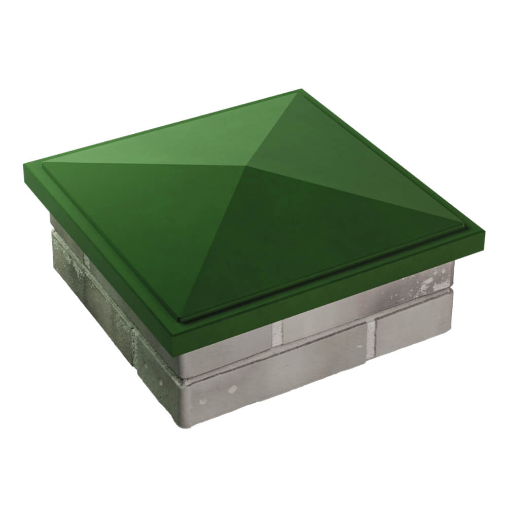 Колпак Zking БонаМоно Зеленый на столб 1.5х1.5 кирпича (385х385, 400х400мм) в Пензе фото