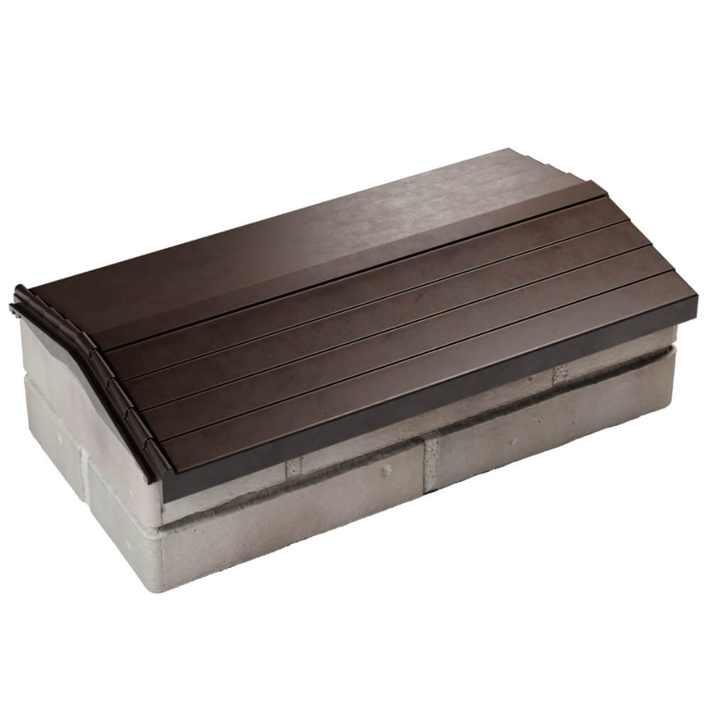 Парапет Zking Бона ХайТек Коричневый с посадкой на 1 кирпич (200/225/255мм) в Пензе фото