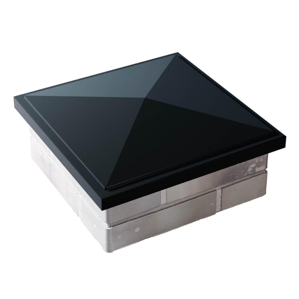 Колпак Zking БонаМоно Черный на столб 1.5х1.5 кирпича (385х385, 400х400мм) в Пензе фото