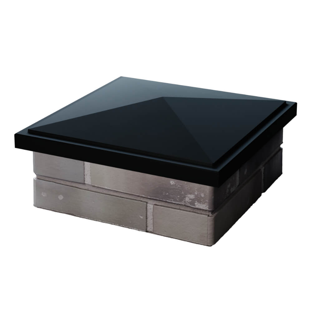 Колпак Zking БонаМоно Черный на столб 1.5х1.5 кирпича (385х385, 400х400мм) в Пензе фото