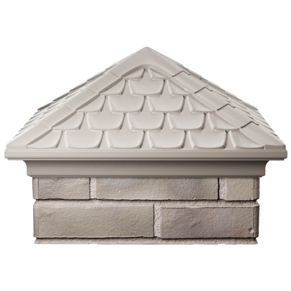 Колпак Zking Эльбрус Бежевый на столб 1.5х1.5 кирпича (385х385мм) Пенза фото