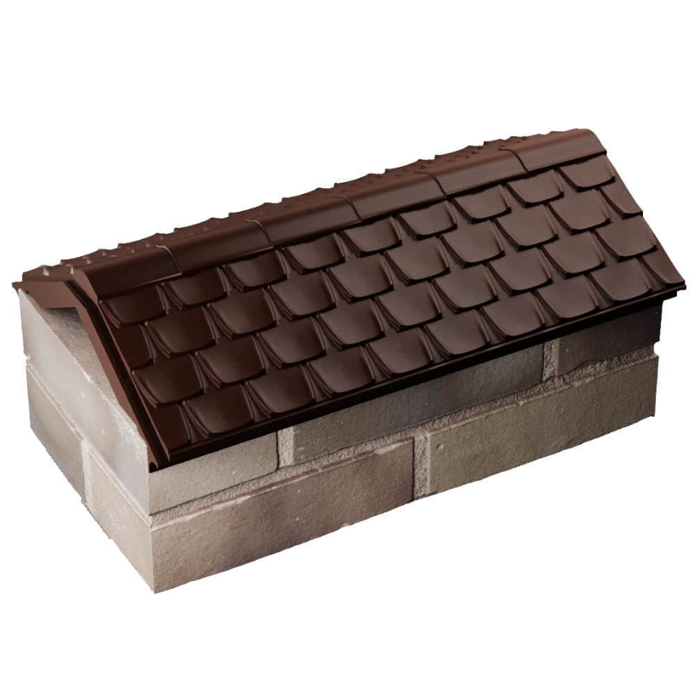 Парапет Zking Эльбрус Коричневый с посадкой на 1 кирпич (255мм) в Пензе фото