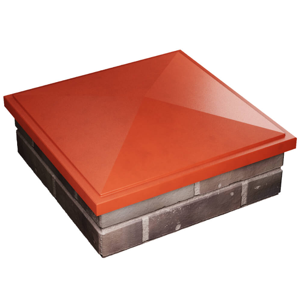 Колпак Zking БонаМоно Красный на столб 2х2 кирпича (515х515, 530х530мм) в Пензе фото