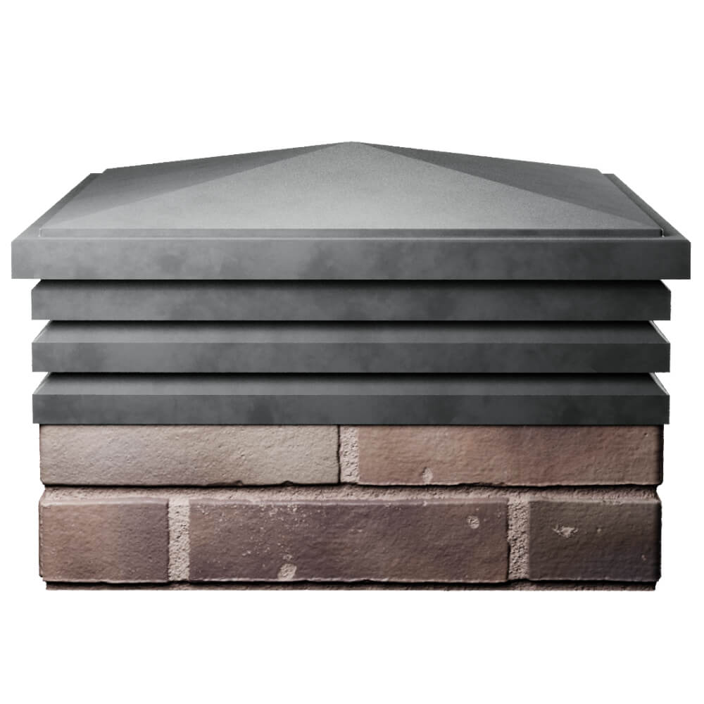 Колпак Zking Бона ХайТек Серый на столб 2х2 кирпича (513х513мм) Пенза фото