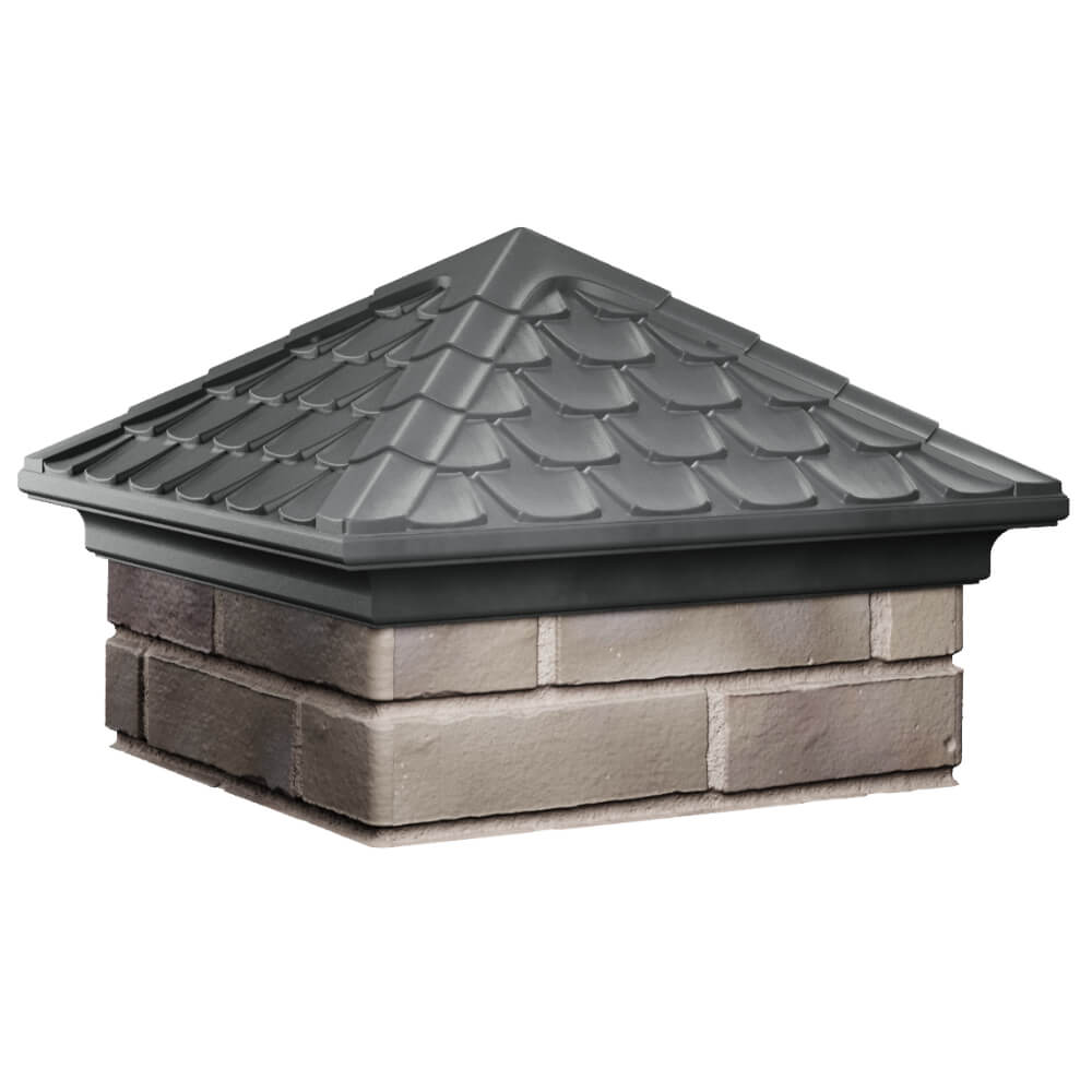 Колпак Zking Эльбрус Серый на столб 1.5х1.5 кирпича (385х385мм) в Пензе фото