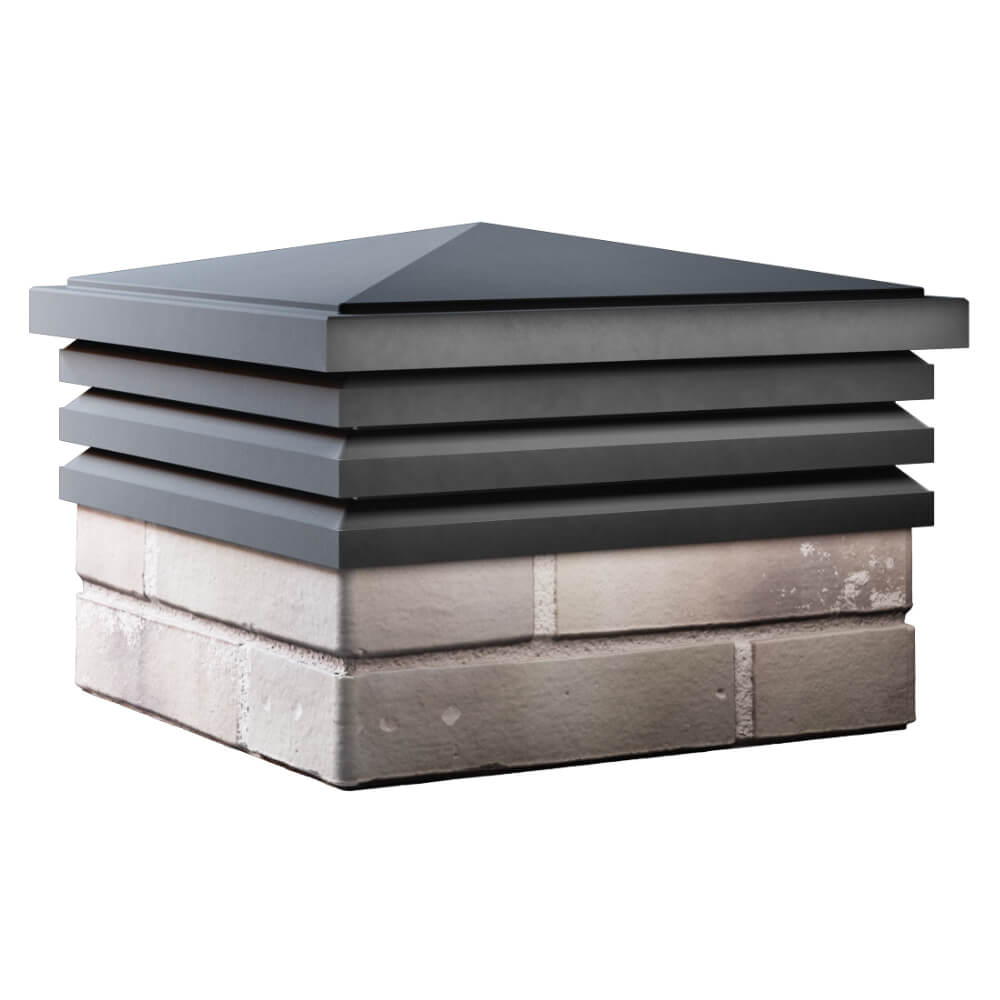 Колпак Zking Бона ХайТек Серый на столб 1.5х1.5 кирпича (385х385мм) в Пензе фото