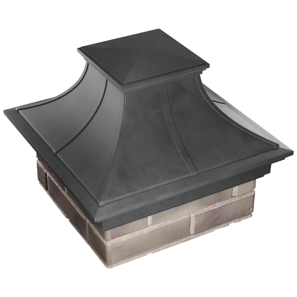 Колпак Zking Монблан Премиум Серый на столб 1.5х1.5 кирпича (385х385мм) в Пензе фото