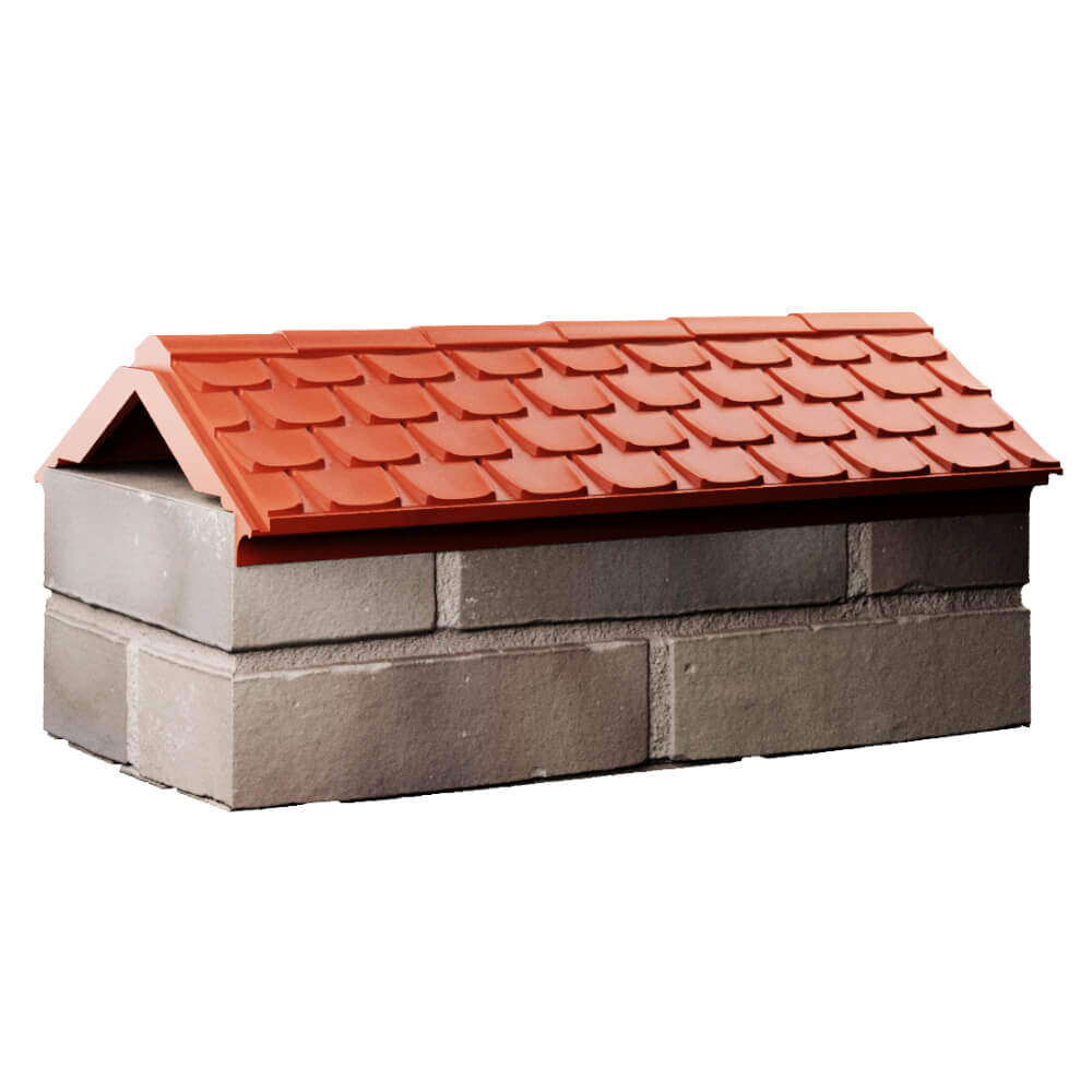 Парапет Zking Эльбрус Красный с посадкой на 1 кирпич (255мм) Пенза фото