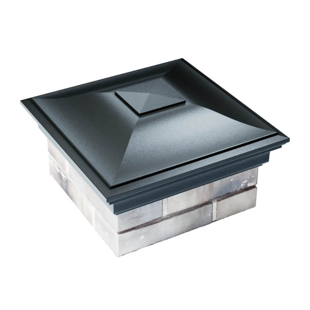 Колпак Zking Монблан Черный на столб 1.5х1.5 еврокирпича 0.7НФ (355х355мм) в Пензе фото