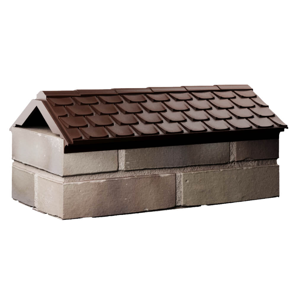 Парапет Zking Эльбрус Коричневый с посадкой на 1 кирпич (255мм) Пенза фото